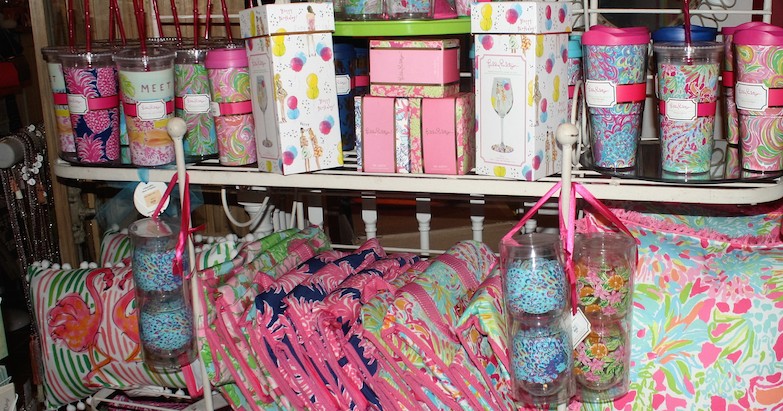 The shelves at Be are stocked with spring break necessities from Lilly Pulitzer.